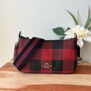 NWT Coach crossbody bag With Buffalo Plaid Print‎